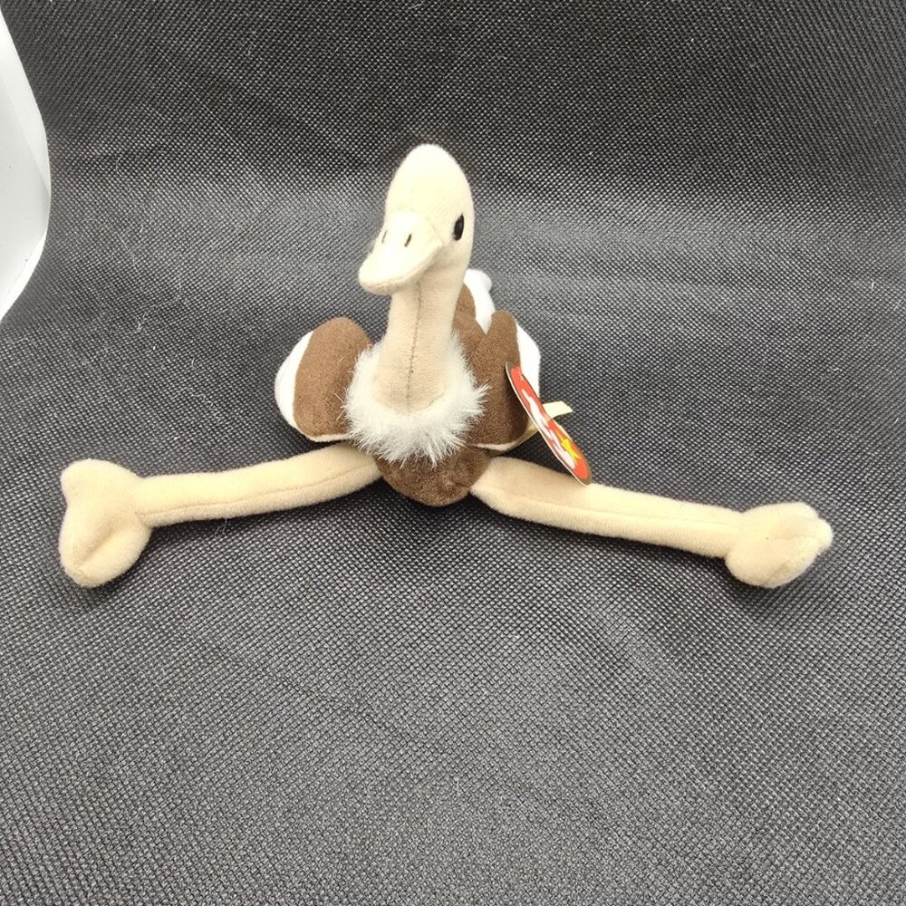 Ty Teenie Beanie Baby Stretchy the Ostrich Stuffed Animal Plush Kids Toy